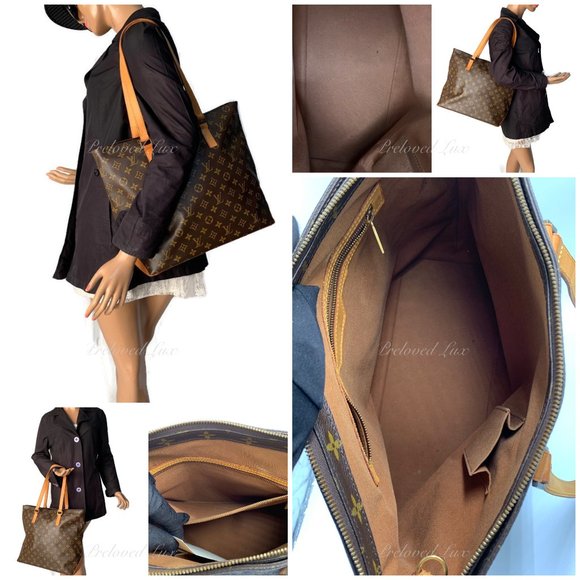 Authentic LOUIS VUITTON Monogram Cabas Mezzo Tote Shoulder Bag - Picture 15 of 16